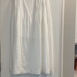 J. Crew White A-Line Skirt